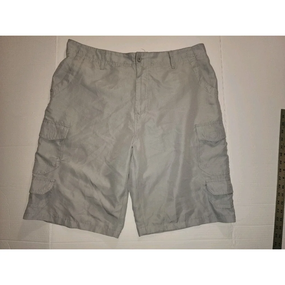 Airwalk Men Multi Pocket Cargo Shorts 36 Waist  gray lightweight